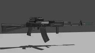 Animation with AK-74m #blender #weapons