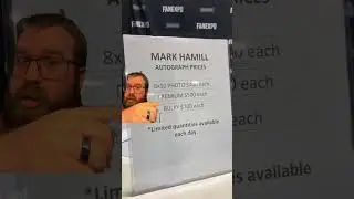 Mark Hamill’s Autograph Prices… Thoughts? #shorts