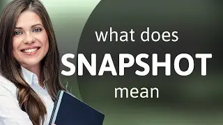 Snapshot — what is SNAPSHOT definition