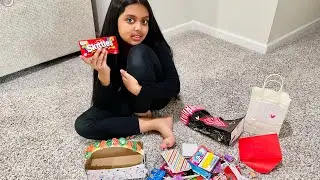 Anaya got some Return gifts from school friends
