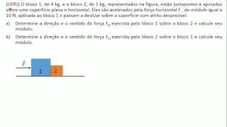 Força de contato entre blocos