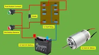 How to make a DC motor forward and reverse connection diagram 12V