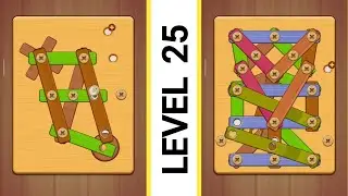 Wood Nuts & Bolts Puzzle 🔰 Level 25 🔰