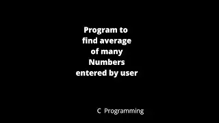 Program to find average of endless no. | 