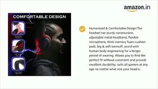EKSA E900 Wired Stereo Gaming Headset-Over Ear Headphones with Noise Canceling Mic. ₹400.00 off.