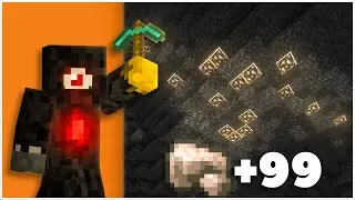 Minerando um vein GIGANTE de FERRO no Minecraft
