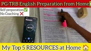 PGTRB English Preparation from Home | Study Tips &  5 Resources for Success