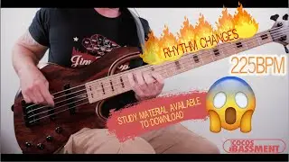 Bass Solo 225bpm over rhythm changes, Charlie Parker