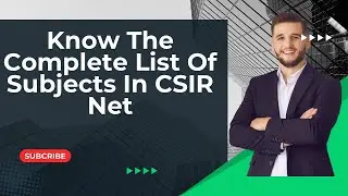CSIR NET Subjects 2024 || Important subjects in CSIR Net #csirnet #ugcnet #phd #jrf #csirnet2024