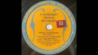 Vivian Fine & Lionel Nowak "March And Mazurka from Opus 51" Modern Classical Piano 78 RPM