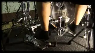 Extremely fast metal drumming! (Heel Toe feet view)