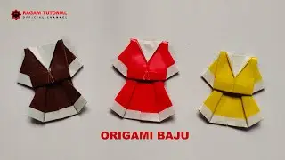 Cara Membuat Origami Baju Rok Dengan Mudah - Kreasi Kertas Origami