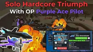 Solo Hardcore, But Purple Ace Pilot Has OP Bombs - [Tower Defense Simulator]