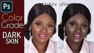 Color Grade to Dark chocolate skin tone in Adobe photoshop.