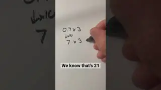 Multiplying decimals by whole numbers #shorts