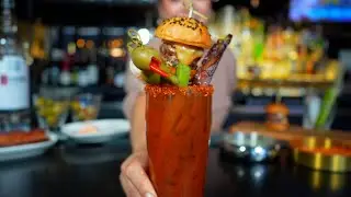 Marvelous Mary: STK Steakhouse’s Cocktail Topped with Bacon & Mini Burger!