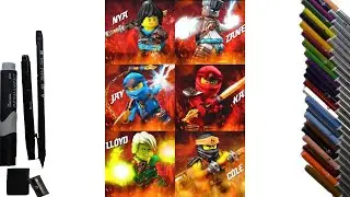 How to draw the characters of the animated series - Ninjago : Masters of Spinjitzu