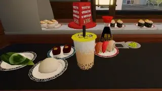 едим в Roblox sushi conveyor restourant