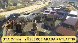 Yüzlerce Araba Toplayıp Patlattık | GTA Online (PS5)