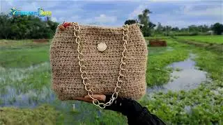 হাতে বোনা পাটের কুশিকাটার ব্যাগ / হস্ত শিল্প / handmade crochet jute bag | Grameen Jute