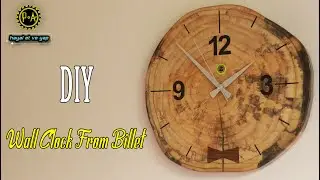 🕑Kütükten Duvar Saati Nasıl Yapılır *DIY Wall Clock From Billet* [Home Decor]