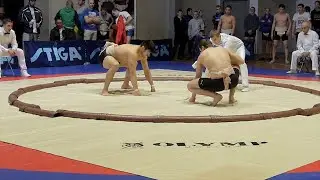 Сумо/ Схватки Абдурахима Ахмадалиева и Максима Луганского