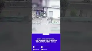 Detik detik driver ojol yang membonceng penumpang, nyungsep ke kali