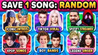 Save One Song: RANDOM Rules 🎵 8 SONGS, Save your Favorite Tracks! | Music Quiz