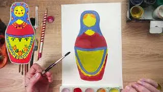Как нарисовать матрешку