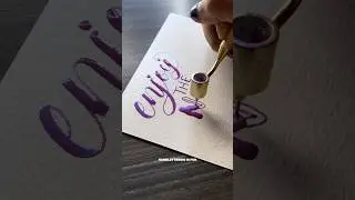 Wait for it to dry!! #shorts #calligraphy #lettering #handlettering #art