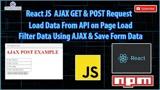 React JS Tutorial Part 5 | AJAX GET & POST Request Example | Search Example Using AJAX | Form Submit