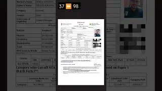 My jee Mains result 37⏩98 percentile in jee mains 