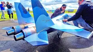WOW!! HUGE SUCHOI SU-30 RC TURBINE JET MODEL FLIGHT DEMONSTRATION