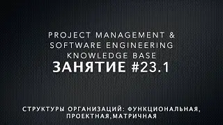 Занятие #23.1: Структуры организаций. Функциональная, проектная, матричная