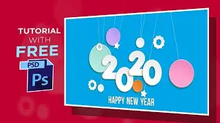 Happy New Year 2020 Animated Background | Photoshop Tutorial with Free PSD