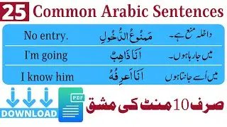 Arabic Sentences You Need to Know | Learn Arabic in English and Urdu | EngRabic