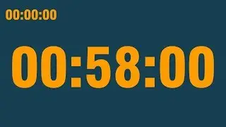 58 minute timer (with end alarm, time elapsed and progress bar)