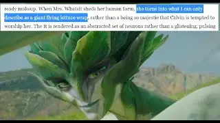 Mrs Whatsit turns into Lettuce