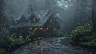 Fall Asleep Instantly with Heavy Rain in the Forest | Natural Sounds for Deep Sleep and Meditation