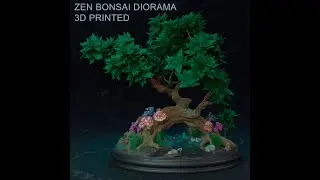 Zen Bonsai Diorama for 3D Print