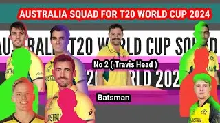 Australia squad for T20 world cup 2024 || Fraser pick australia || ICC