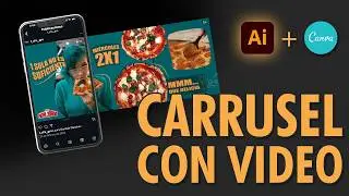 Cómo hacer un carrusel continuo en Illustrator y poner un video en Canva (Instagram)