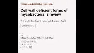 Cell wall deficient forms of mycobacteria: a review | RTCL.TV