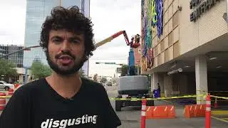 We speak with artist Bordalo II about his Mountain Lion in Downtown El Paso!
