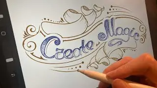 Create Magic Lettering Art in Procreate Timelapse