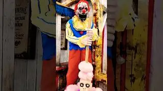 Cotton Candy Dan Clown Animatronic Says Better Be Careful at Spirit Halloween! 🤡🎃 #Shorts
