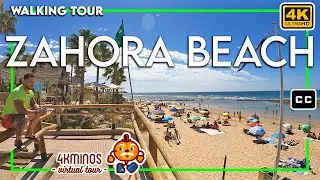 Zahora Beach - Sajorami Beach - 4K (Ultra HD) Walking Virtual Tour Spain 2022