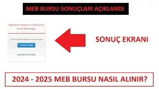 BREAKING NEWS! MEB SCHOLARSHIP RESULTS ANNOUNCED (RESULT INQUIRY) HOW TO GET A 2024-2025 MEB SCHO...
