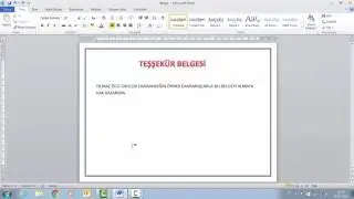 Microsoft Office Word İle Nasıl Başarı Belgesi Yapılır (DETAYLI)