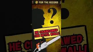 This Rockstar CHAINSAWED Through A Hotel Wall!?!? 😳 #musictrivia #shorts #funnystory